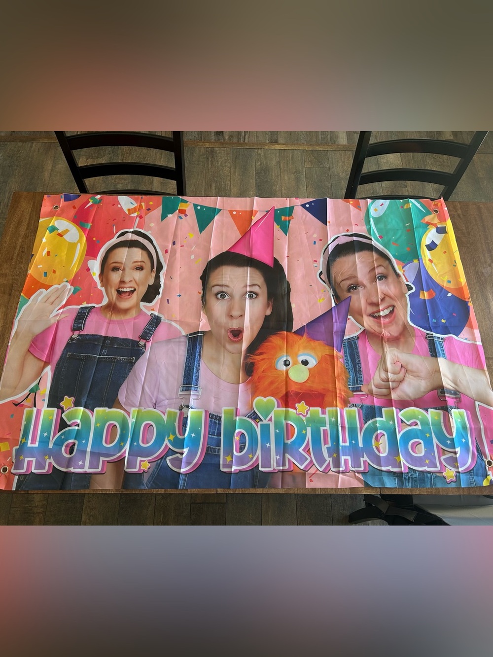 Ms. Rachel Happy Birthday Party Backdrop Banner
